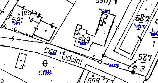 Parcela st. 589 v KÚ Rychnov u Jablonce nad Nisou, Katastrální mapa