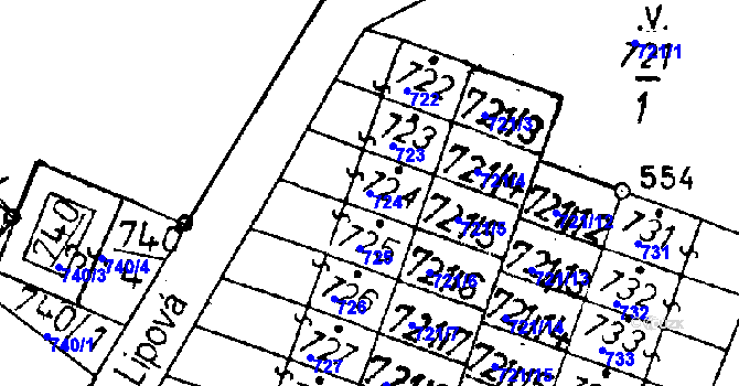 Parcela st. 724 v KÚ Rychnov u Jablonce nad Nisou, Katastrální mapa