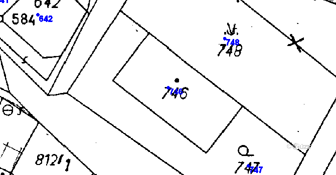 Parcela st. 746 v KÚ Rychnov u Jablonce nad Nisou, Katastrální mapa