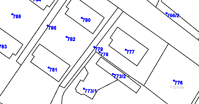 Parcela st. 778 v KÚ Rychnov u Jablonce nad Nisou, Katastrální mapa