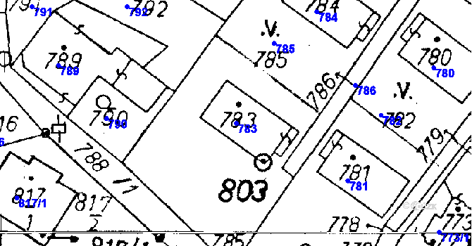 Parcela st. 783 v KÚ Rychnov u Jablonce nad Nisou, Katastrální mapa