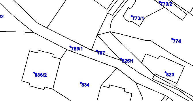 Parcela st. 787 v KÚ Rychnov u Jablonce nad Nisou, Katastrální mapa