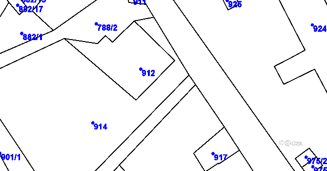 Parcela st. 913 v KÚ Rychnov u Jablonce nad Nisou, Katastrální mapa