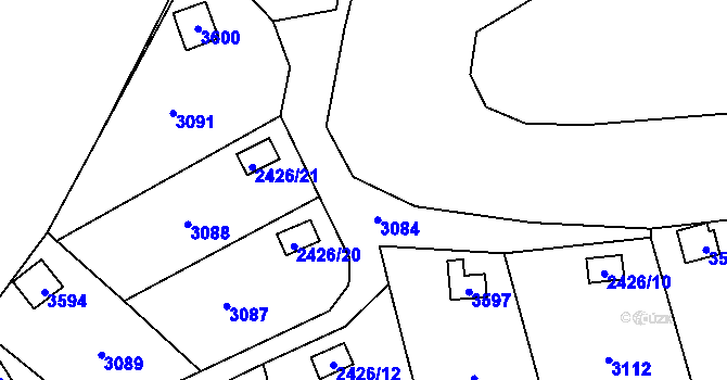 Parcela st. 2426/6 v KÚ Rychnov u Jablonce nad Nisou, Katastrální mapa