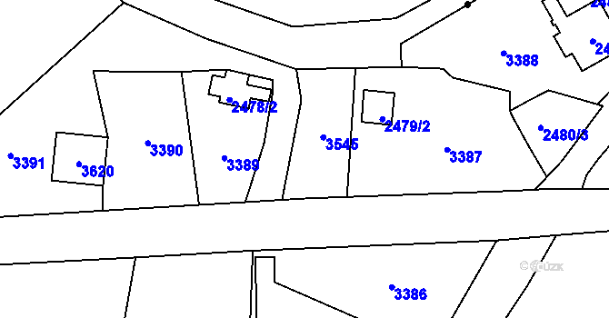Parcela st. 2478/3 v KÚ Rychnov u Jablonce nad Nisou, Katastrální mapa