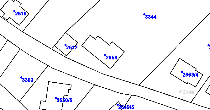 Parcela st. 2659 v KÚ Rychnov u Jablonce nad Nisou, Katastrální mapa