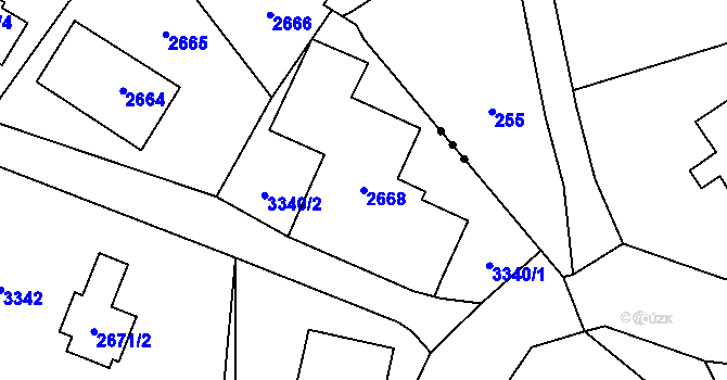 Parcela st. 2668 v KÚ Rychnov u Jablonce nad Nisou, Katastrální mapa