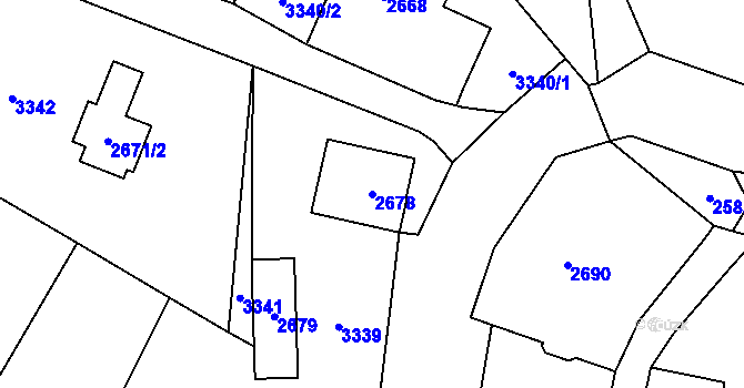 Parcela st. 2678 v KÚ Rychnov u Jablonce nad Nisou, Katastrální mapa