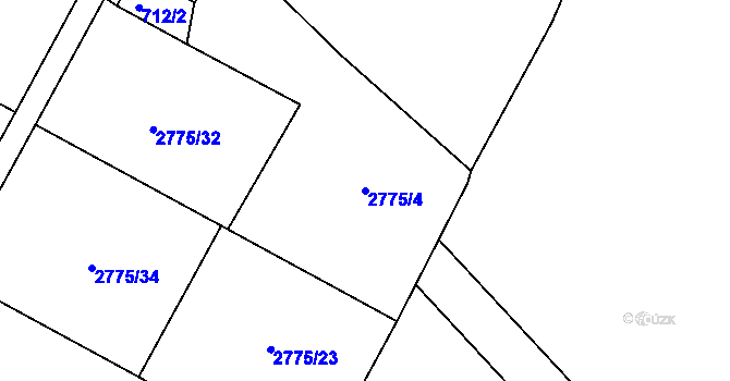 Parcela st. 2775/4 v KÚ Rychnov u Jablonce nad Nisou, Katastrální mapa