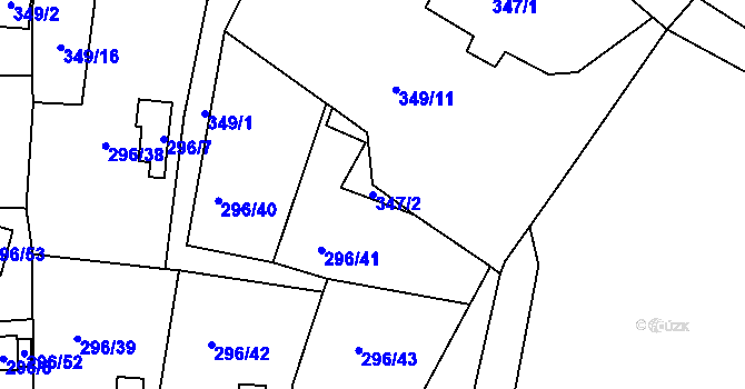 Parcela st. 347/2 v KÚ Rychnov u Jablonce nad Nisou, Katastrální mapa
