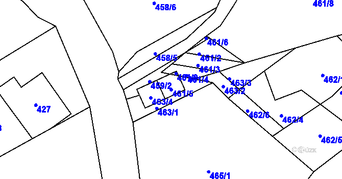 Parcela st. 461/5 v KÚ Rychnov u Jablonce nad Nisou, Katastrální mapa