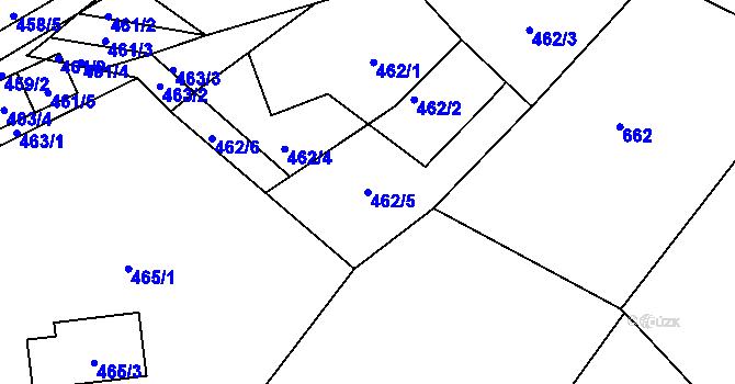 Parcela st. 462/5 v KÚ Rychnov u Jablonce nad Nisou, Katastrální mapa