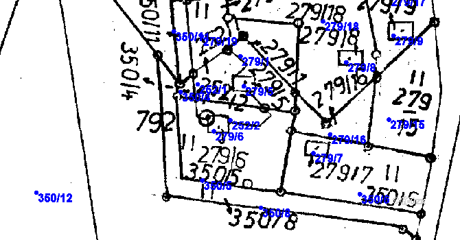 Parcela st. 252/2 v KÚ Rychnov u Jablonce nad Nisou, Katastrální mapa