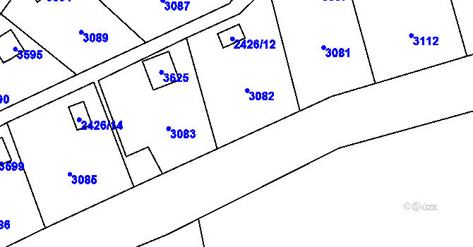 Parcela st. 2426/34 v KÚ Rychnov u Jablonce nad Nisou, Katastrální mapa