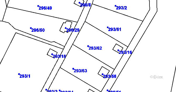 Parcela st. 293/62 v KÚ Rychnov u Jablonce nad Nisou, Katastrální mapa