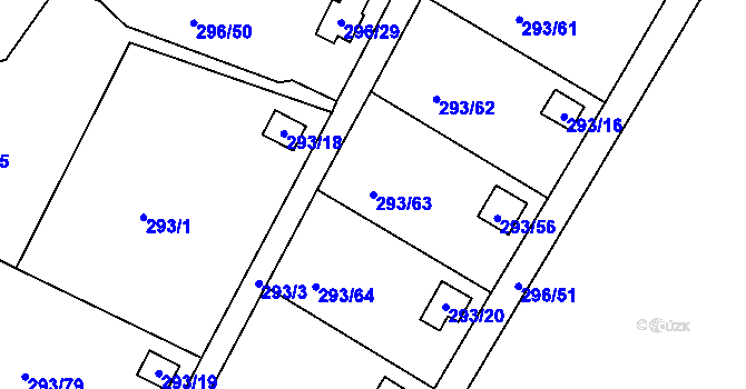 Parcela st. 293/63 v KÚ Rychnov u Jablonce nad Nisou, Katastrální mapa