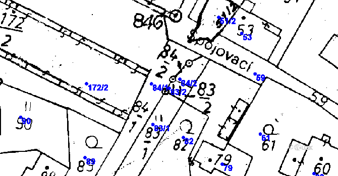 Parcela st. 83/2 v KÚ Rychnov u Jablonce nad Nisou, Katastrální mapa