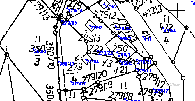 Parcela st. 279/22 v KÚ Rychnov u Jablonce nad Nisou, Katastrální mapa