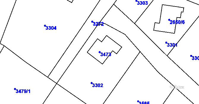 Parcela st. 3473 v KÚ Rychnov u Jablonce nad Nisou, Katastrální mapa