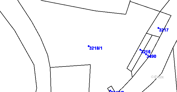 Parcela st. 3218/1 v KÚ Rychnov u Jablonce nad Nisou, Katastrální mapa