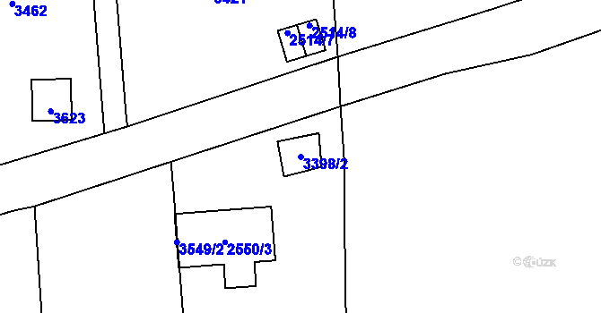Parcela st. 3398/2 v KÚ Rychnov u Jablonce nad Nisou, Katastrální mapa