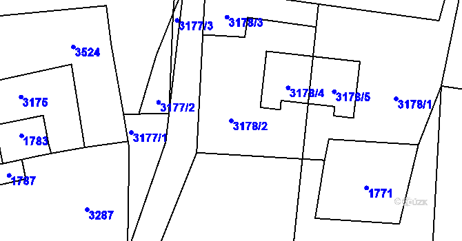 Parcela st. 3178/2 v KÚ Rychnov u Jablonce nad Nisou, Katastrální mapa