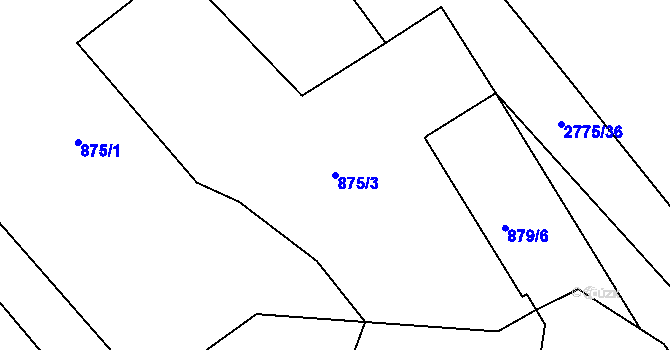 Parcela st. 875/3 v KÚ Rychnov u Jablonce nad Nisou, Katastrální mapa