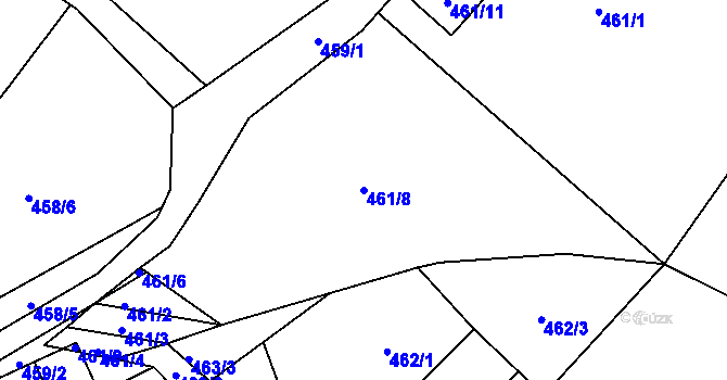 Parcela st. 461/8 v KÚ Rychnov u Jablonce nad Nisou, Katastrální mapa