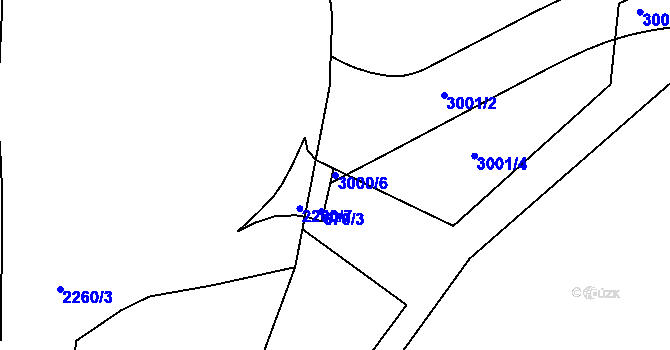 Parcela st. 3000/6 v KÚ Rychnov u Jablonce nad Nisou, Katastrální mapa