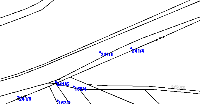 Parcela st. 241/1 v KÚ Doubravice u České Skalice, Katastrální mapa