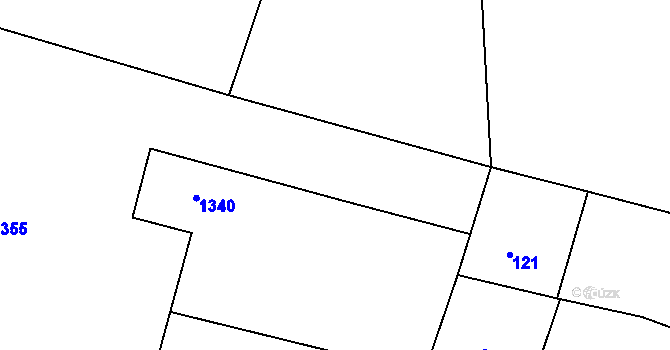Parcela st. 129/1 v KÚ Rychnovek, Katastrální mapa