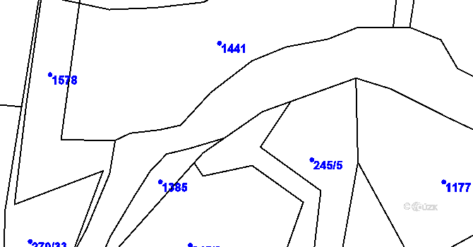 Parcela st. 401/11 v KÚ Rychnovek, Katastrální mapa