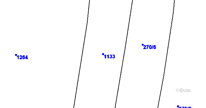 Parcela st. 1133 v KÚ Rychnovek, Katastrální mapa