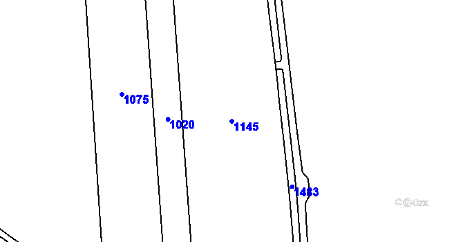 Parcela st. 1145 v KÚ Rychnovek, Katastrální mapa