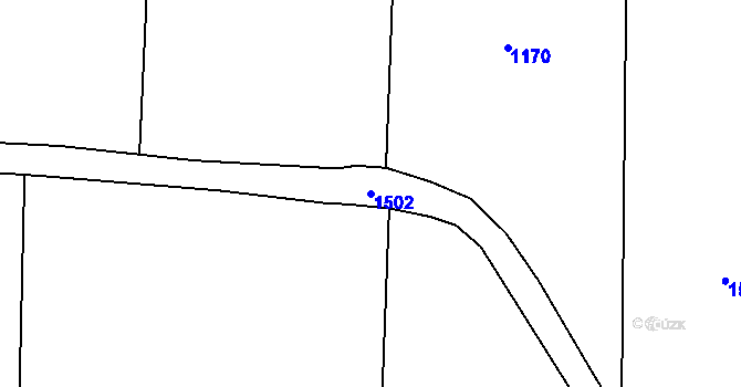 Parcela st. 1502 v KÚ Rychnovek, Katastrální mapa