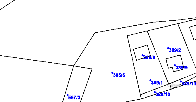 Parcela st. 402/6 v KÚ Lhota, Katastrální mapa
