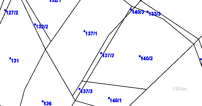 Parcela st. 137/2 v KÚ Lhota, Katastrální mapa
