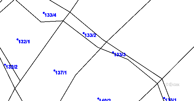 Parcela st. 140/3 v KÚ Lhota, Katastrální mapa