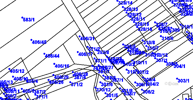 Parcela st. 252/8 v KÚ Lhota, Katastrální mapa