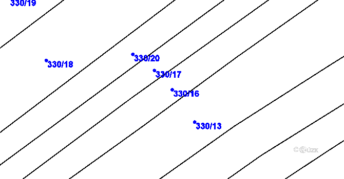 Parcela st. 330/16 v KÚ Lhota, Katastrální mapa