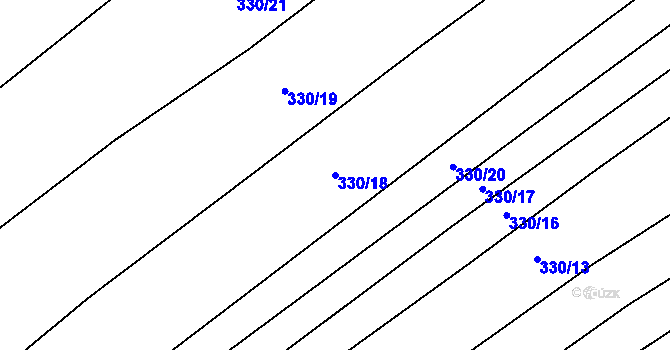 Parcela st. 330/18 v KÚ Lhota, Katastrální mapa