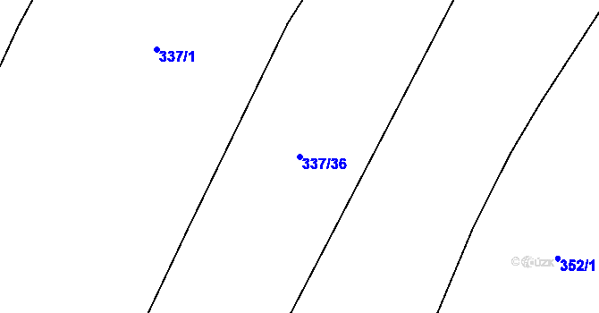 Parcela st. 337/36 v KÚ Lhota, Katastrální mapa