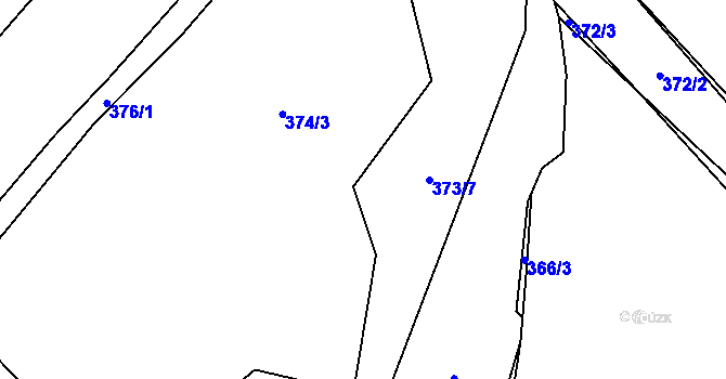 Parcela st. 373/5 v KÚ Lhota, Katastrální mapa