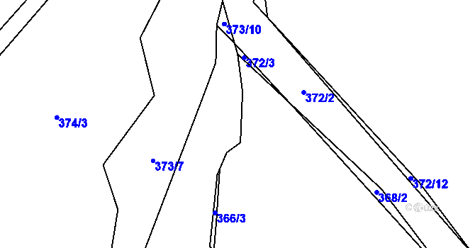 Parcela st. 373/9 v KÚ Lhota, Katastrální mapa