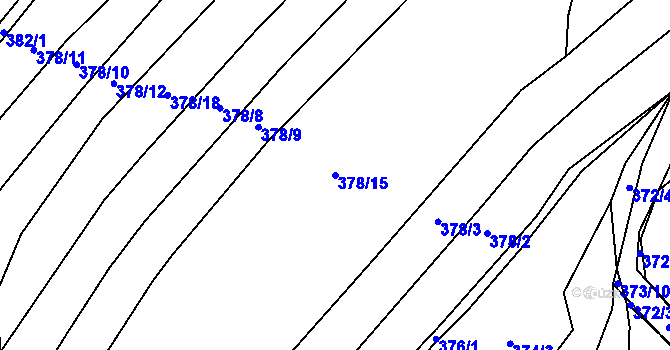 Parcela st. 378/15 v KÚ Lhota, Katastrální mapa