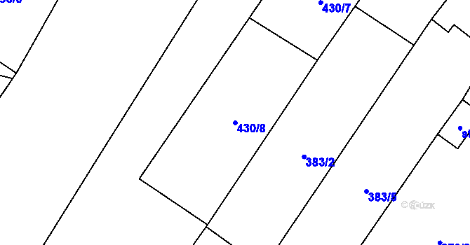Parcela st. 430/8 v KÚ Rychtářov, Katastrální mapa