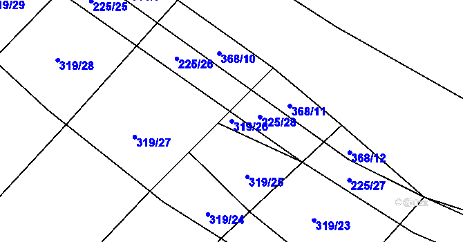 Parcela st. 319/26 v KÚ Rychtářov, Katastrální mapa