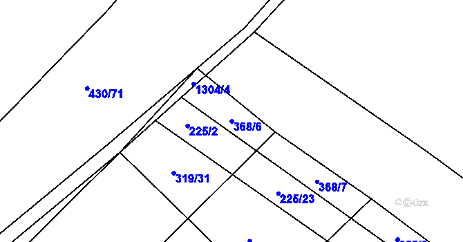 Parcela st. 368/6 v KÚ Rychtářov, Katastrální mapa