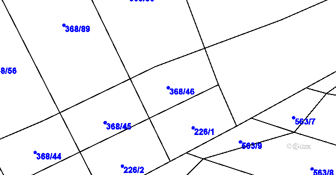 Parcela st. 368/46 v KÚ Rychtářov, Katastrální mapa