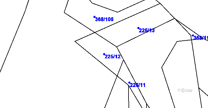 Parcela st. 225/12 v KÚ Rychtářov, Katastrální mapa